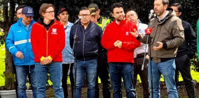 Alcalde Mayor Carlos Fernando Galan con Alcalde Local de Suba César Salamanca